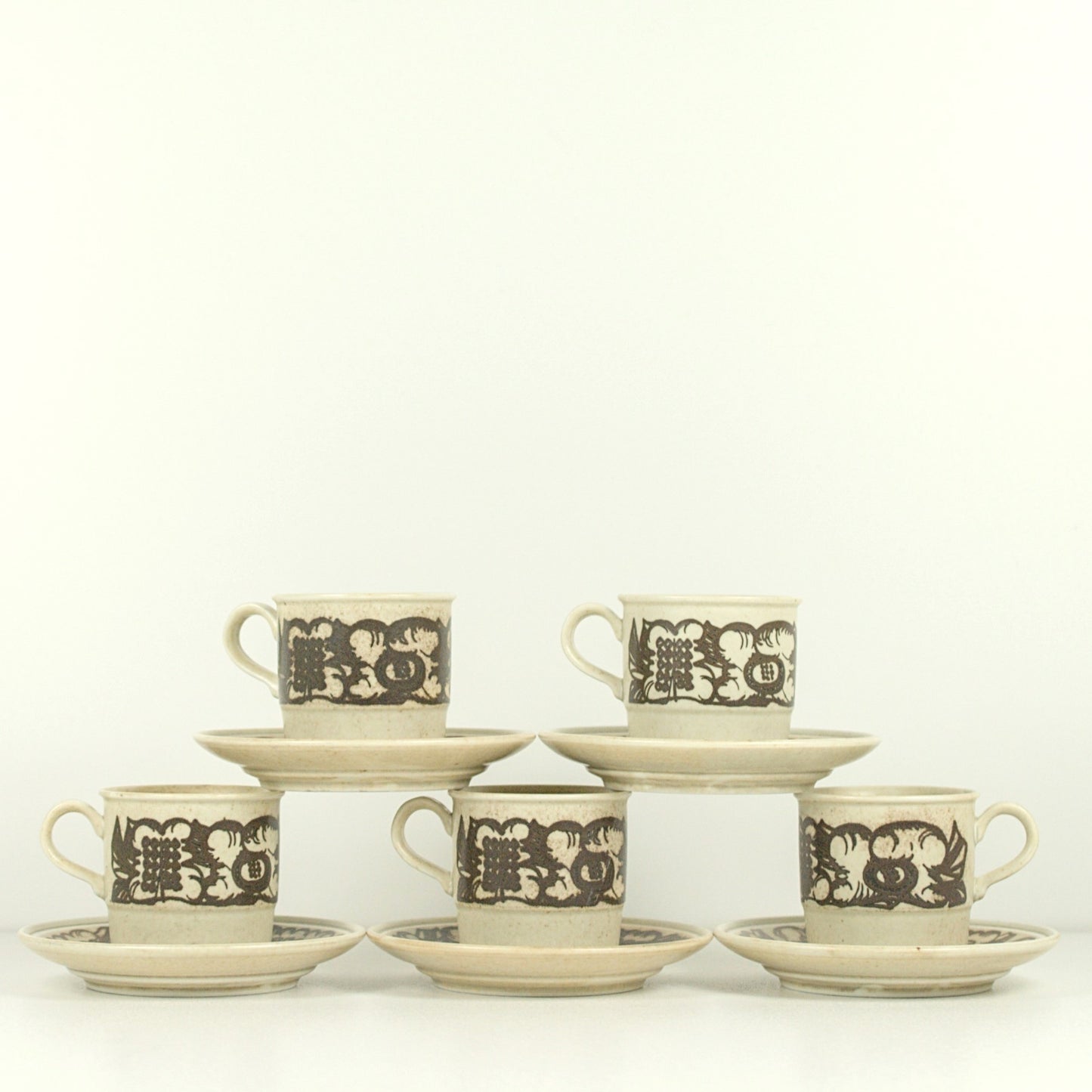 Vintage kop&schotel set - Porsgrund
