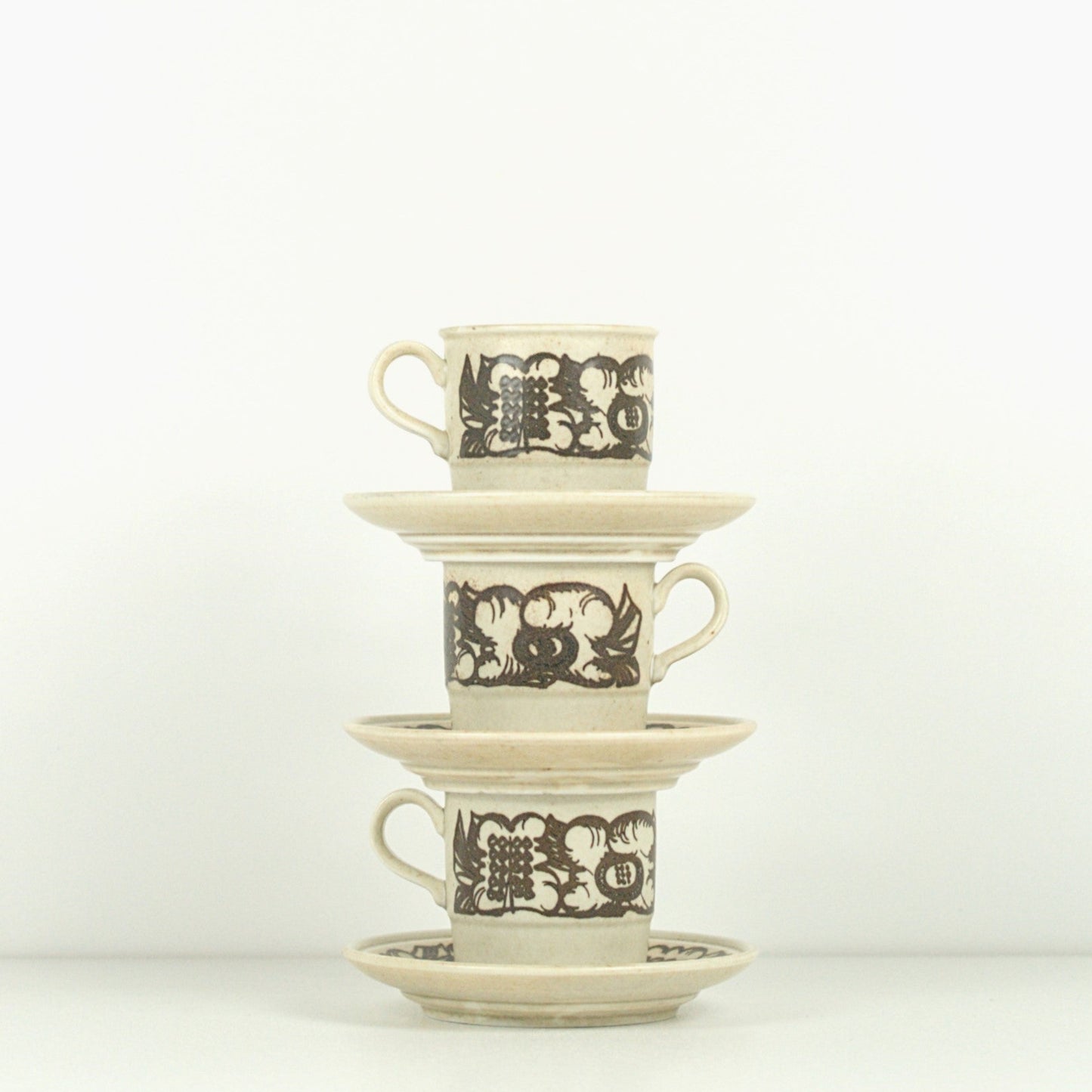 Vintage kop&schotel set - Porsgrund