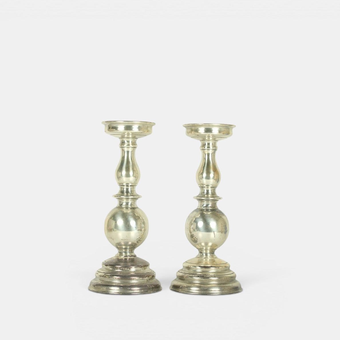 Stompkandelaar set XL Zilver