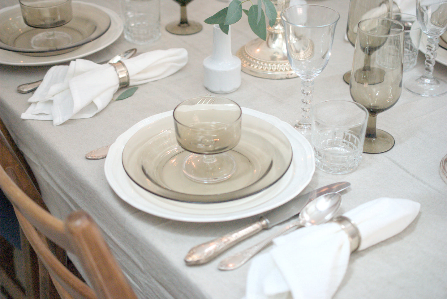 Dinertafel Grijs gerookt