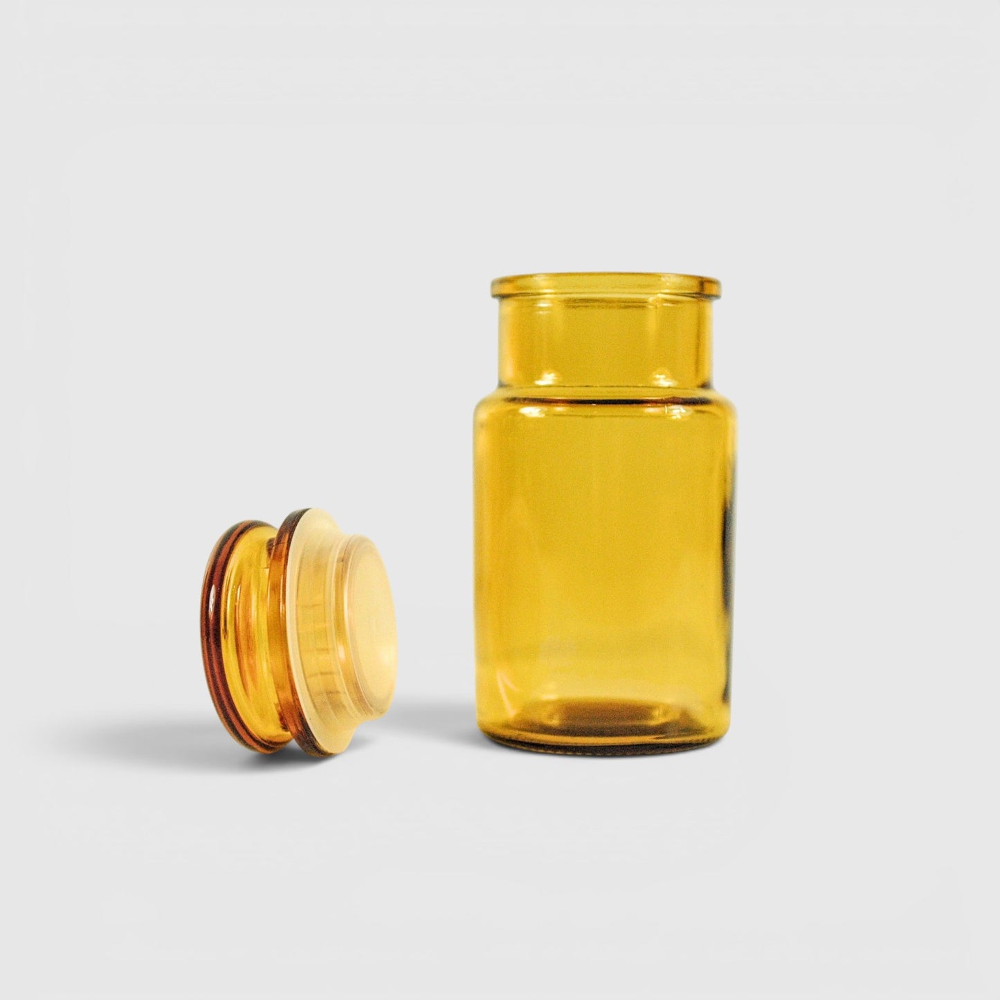 Vintage kruidenpotjes amber