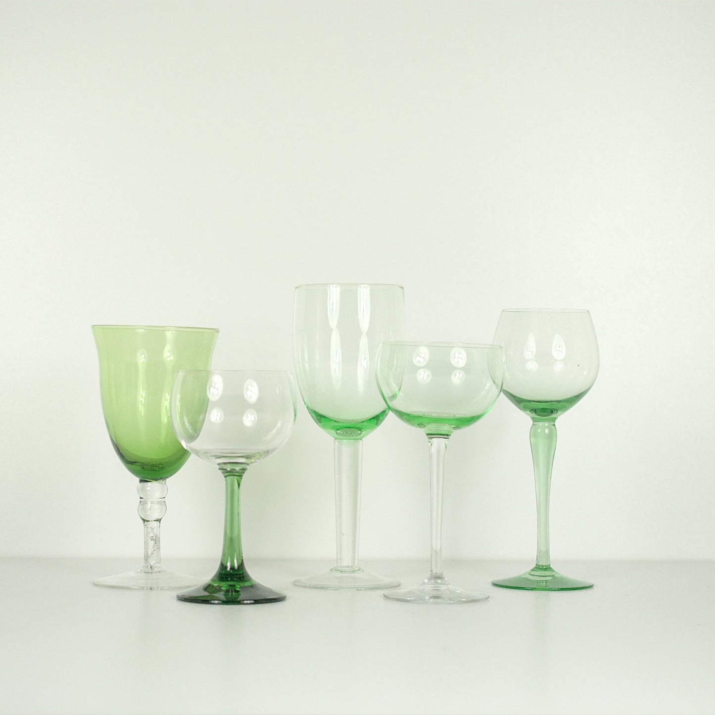 Voetglas groen - mix