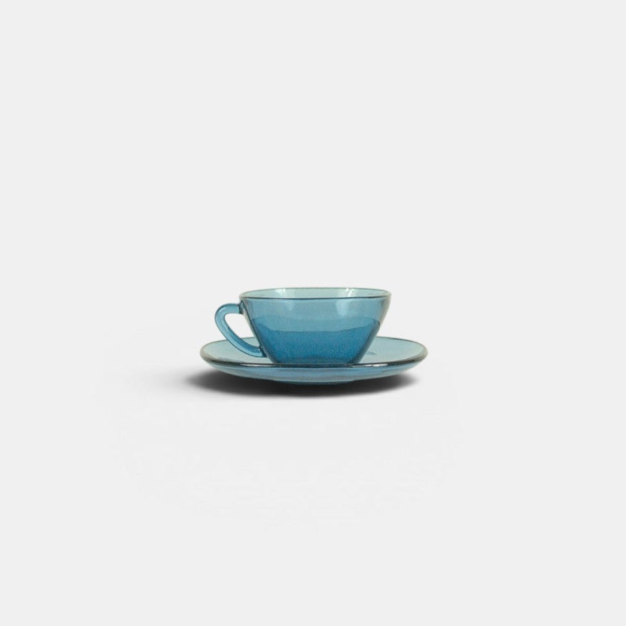Glazen kopje Blauw