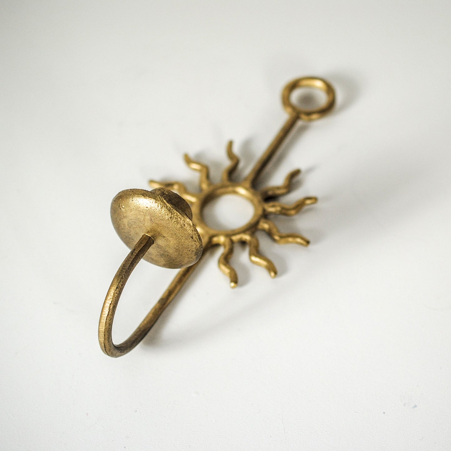 Messing wandkandelaar Zon