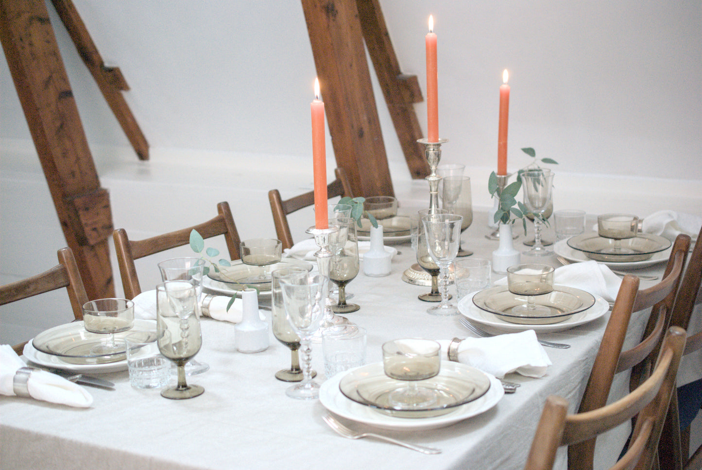 Dinertafel Grijs gerookt