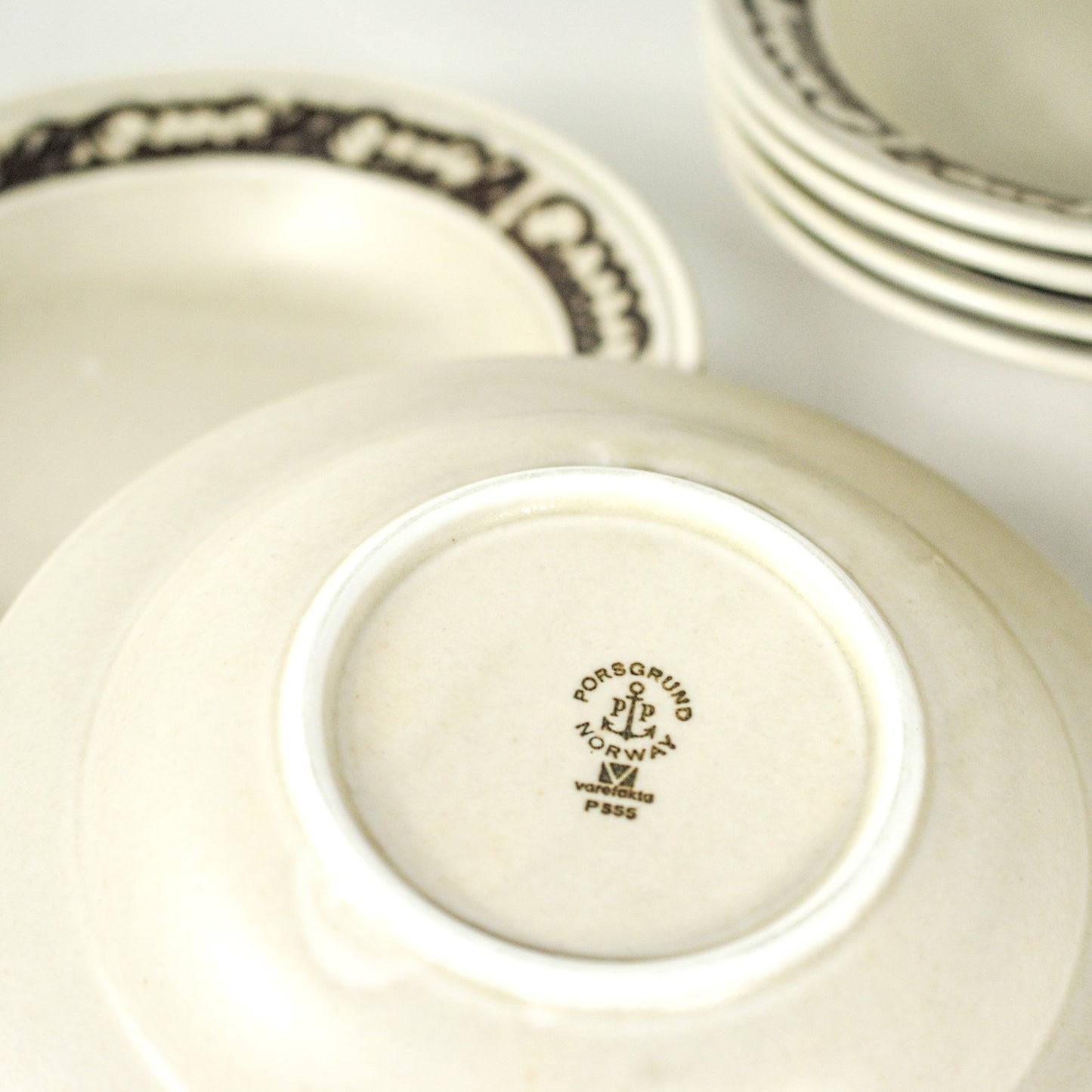 Vintage diepe borden - Porsgrund