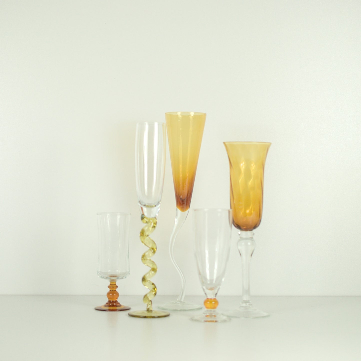 Champagneglas amber - mix