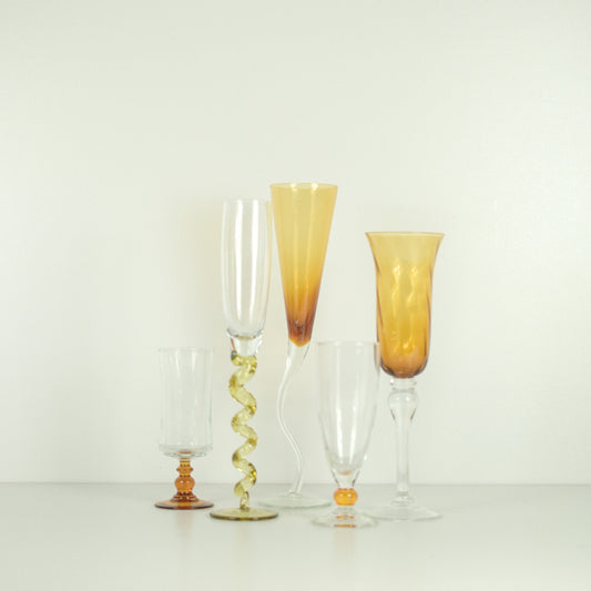 Champagneglas amber - mix
