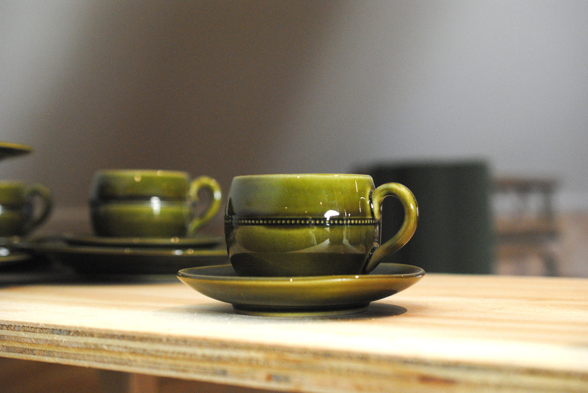 Vintage kop&schotel - Set van 6 - Höganäs