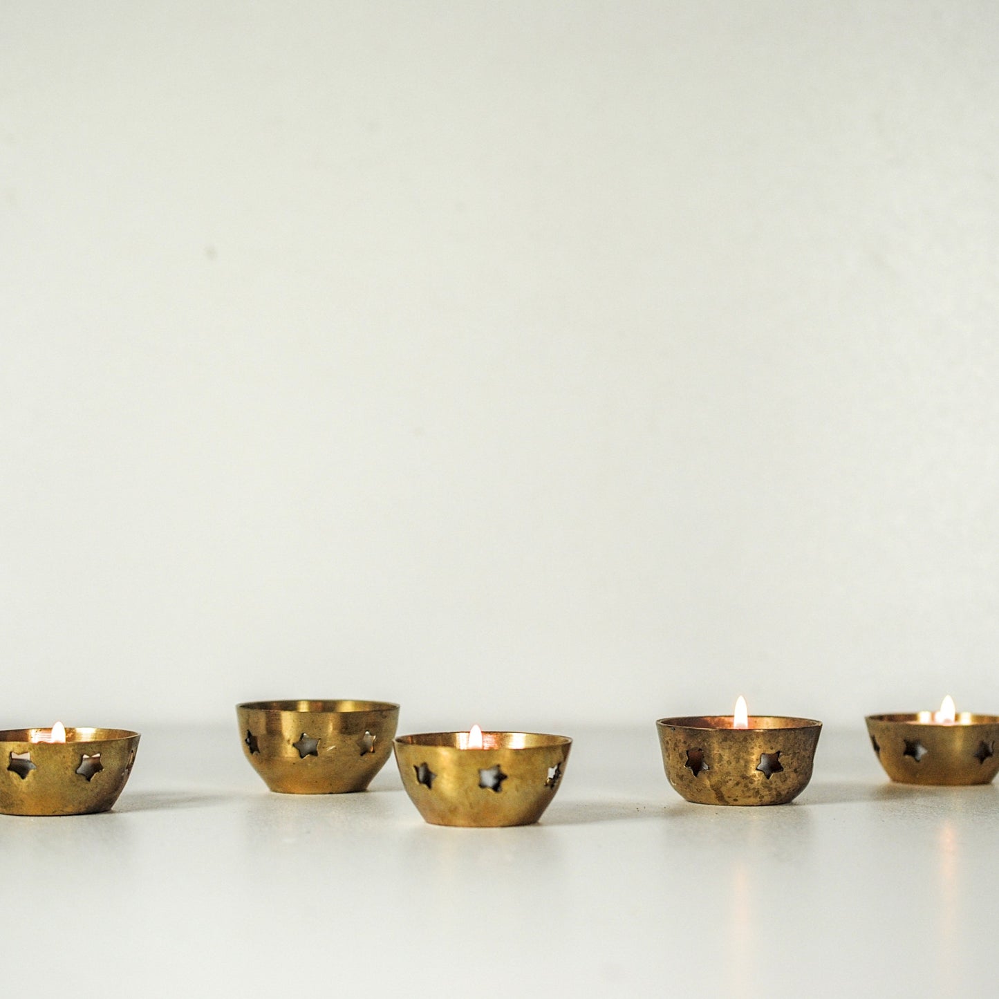 Messing waxinelichthouders