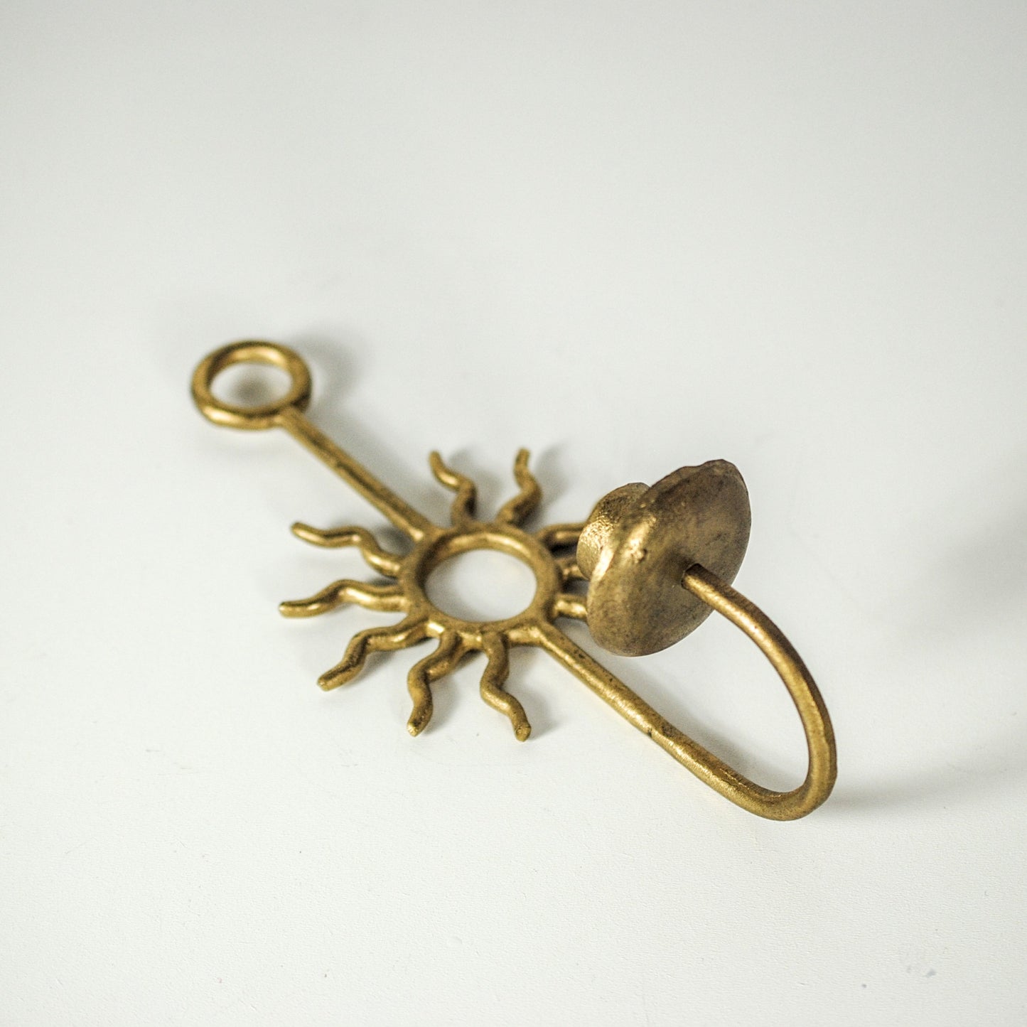 Messing wandkandelaar Zon