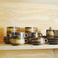 Vintage kop&schotel - Set van 6 - Lilien Austria