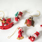 Vintage houten kerstboomhangers