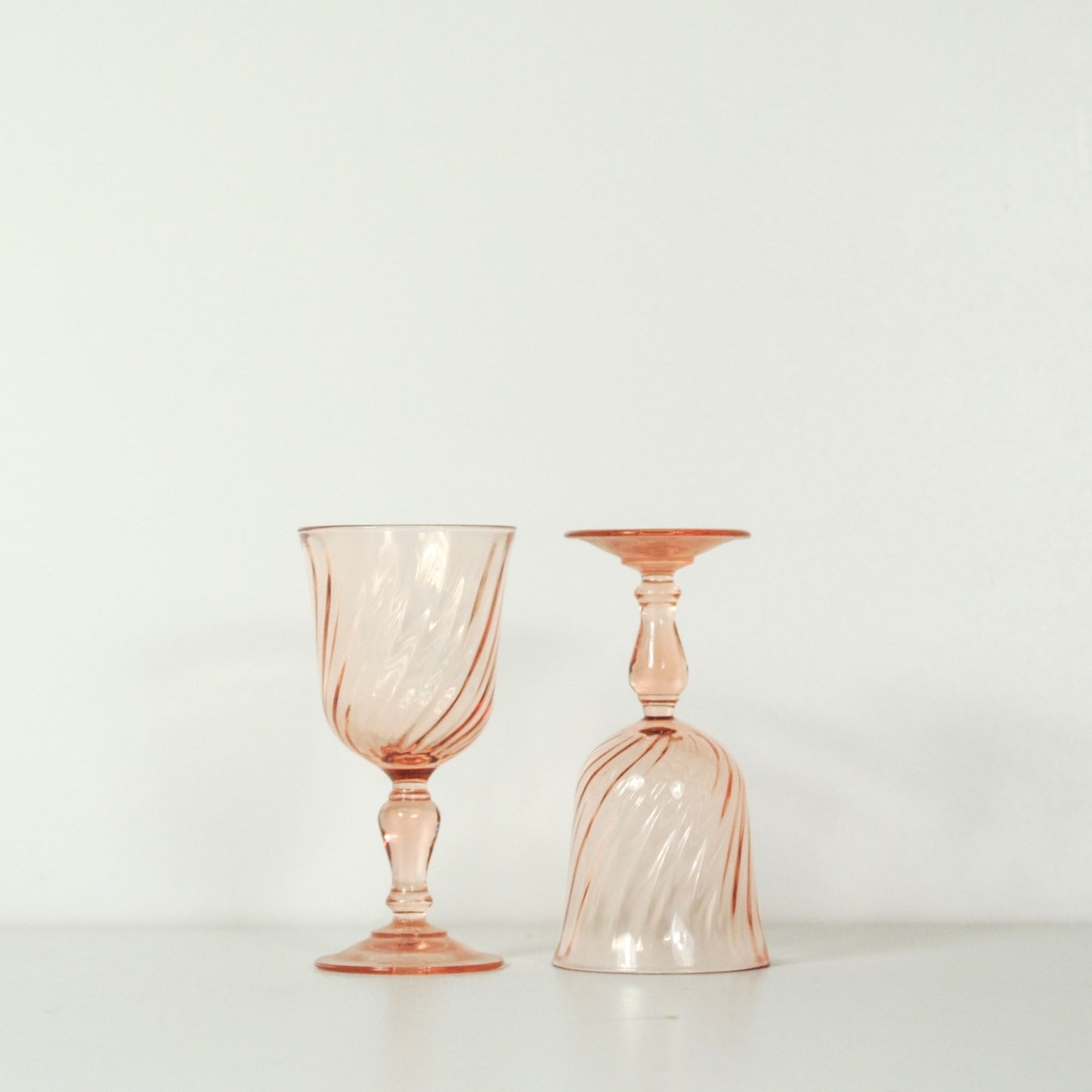 Vintage swirl voetglazen - Luminarc