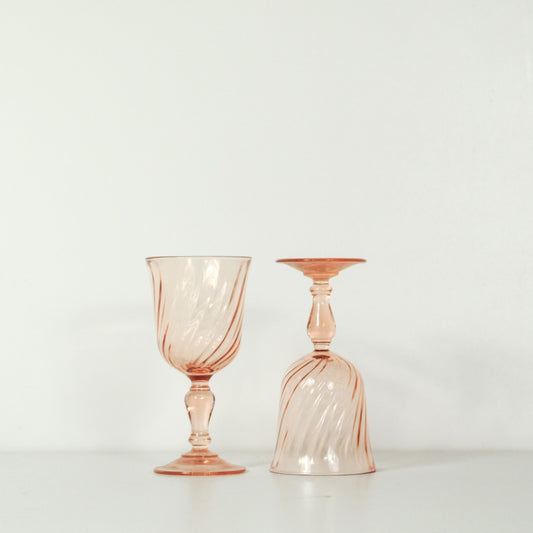 Vintage swirl voetglazen - Luminarc
