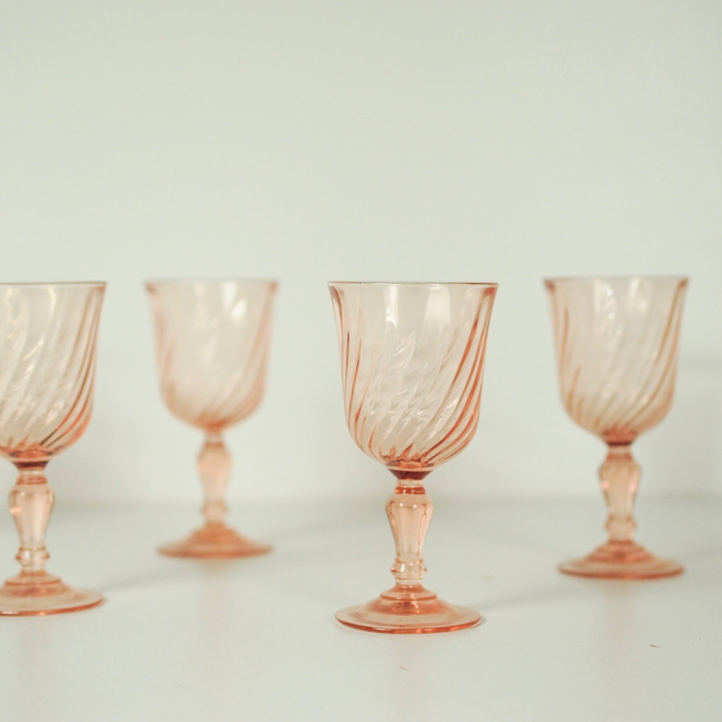 Vintage swirl voetglazen - Luminarc