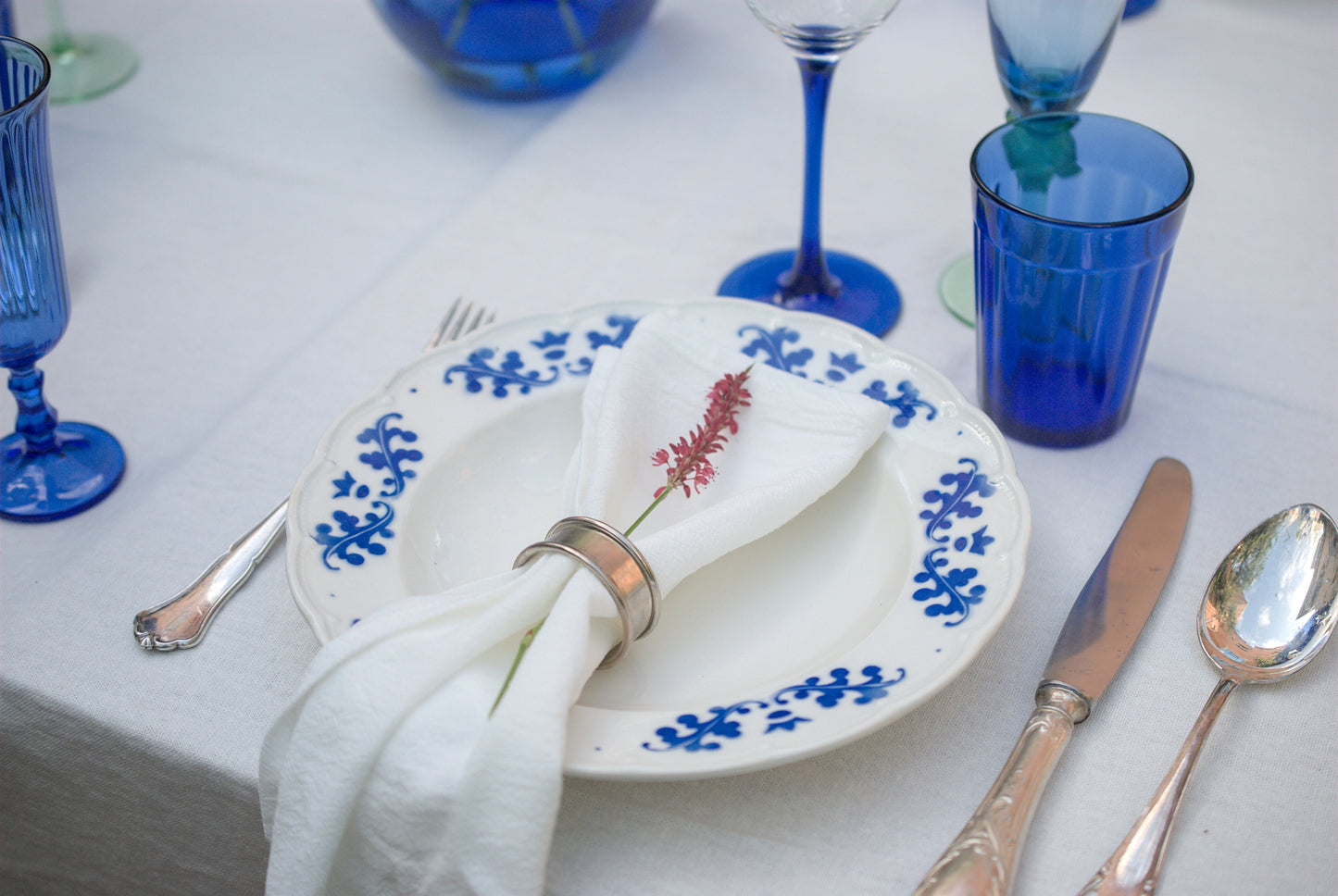 Dinertafel Blauw