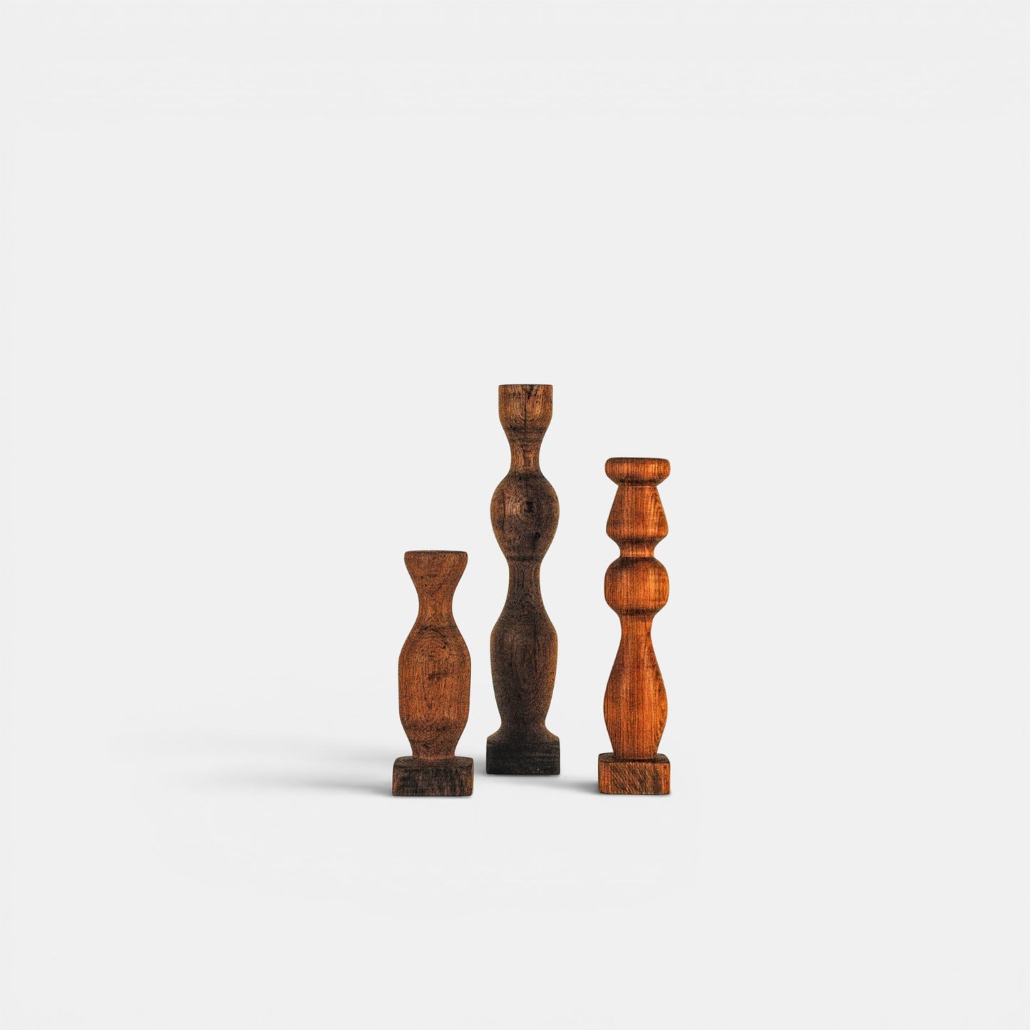 Houten kandelaar