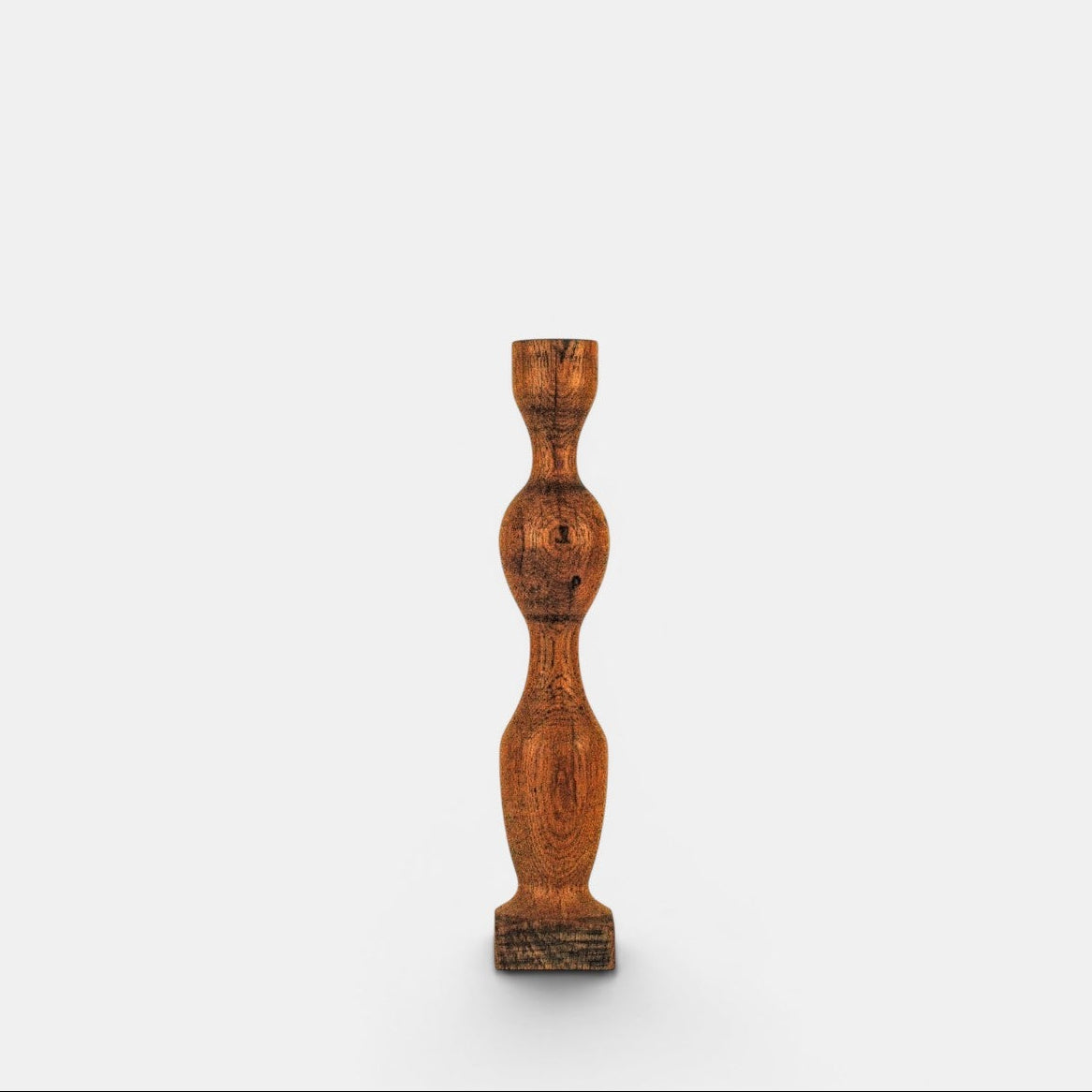 Houten kandelaar