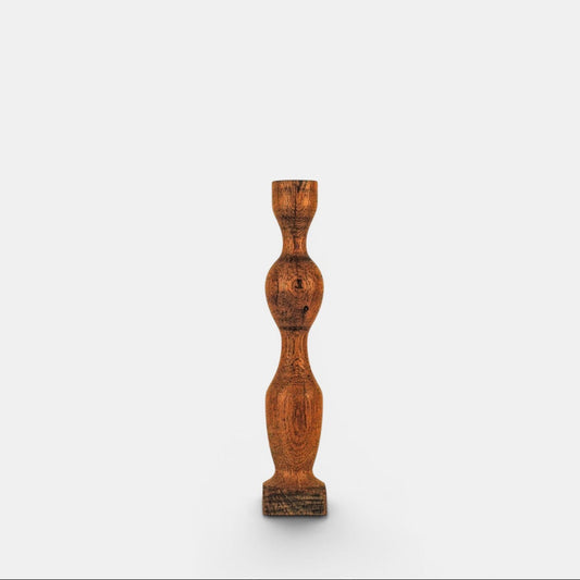 Houten kandelaar