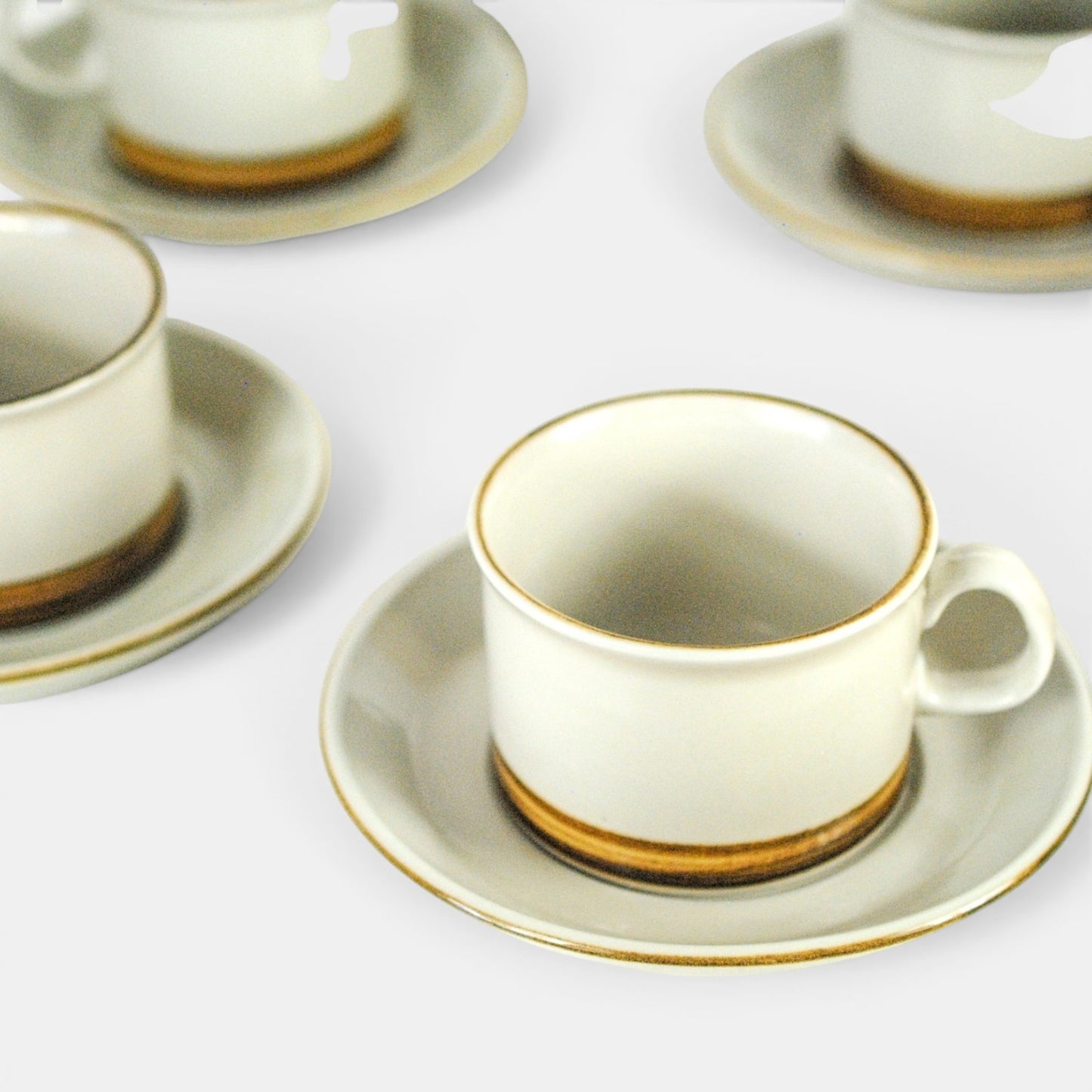 5x vintage kop&schotel - Stavanger Flint