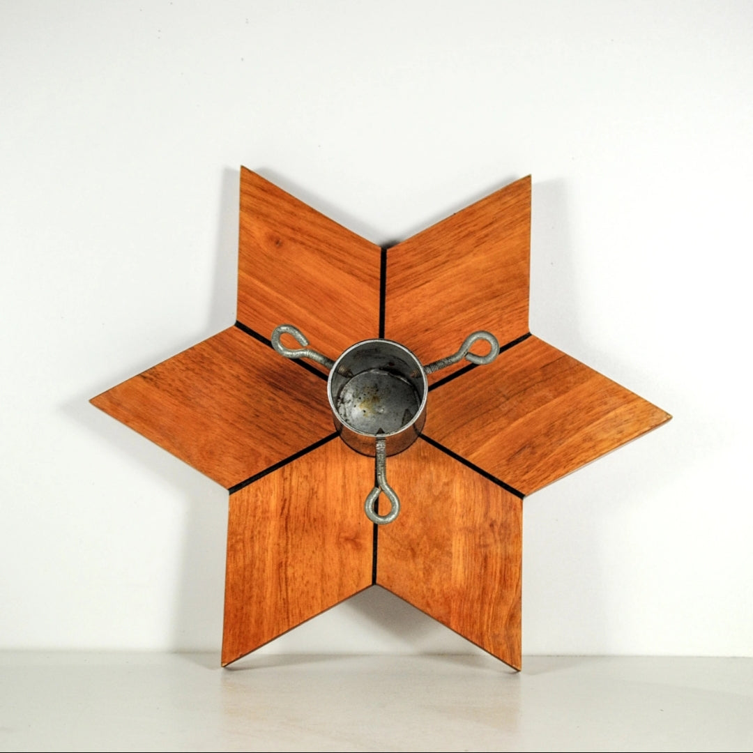 Vintage houten kerstboomvoet